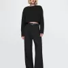 Vintage Cropped T-shirt i ekologisk kraftig bomull
