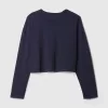 Vintage Cropped T-shirt i ekologisk kraftig bomull