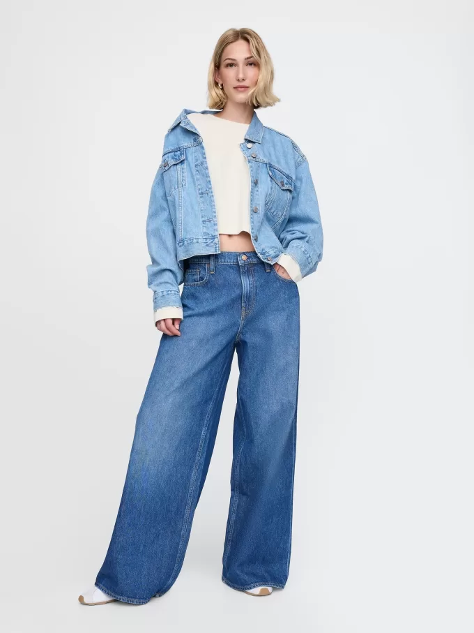 Vintage Cropped T-shirt i ekologisk kraftig bomull