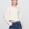 Vintage Cropped T-shirt i ekologisk kraftig bomull