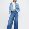 Vintage Cropped T-shirt i ekologisk kraftig bomull