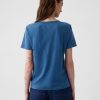 Vintage Indigo T-shirt med rund hals