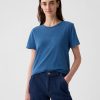 Vintage Indigo T-shirt med rund hals