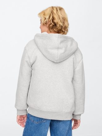 Vintage Mjuk Sherpa-fodrad Hoodie med dragkedja för barn