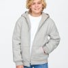 Vintage Mjuk Sherpa-fodrad Hoodie med dragkedja för barn