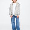 Vintage Mjuk Sherpa-fodrad Hoodie med dragkedja för barn