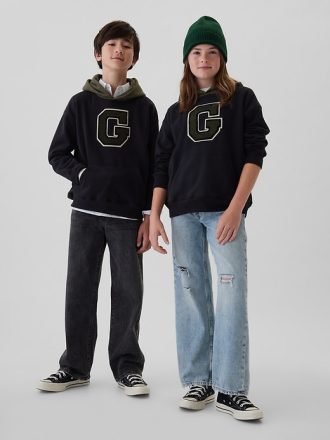 Vintage Mjuk Varsity Hoodie för barn