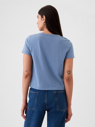 Vintage Shrunken T-shirt i ekologisk bomull