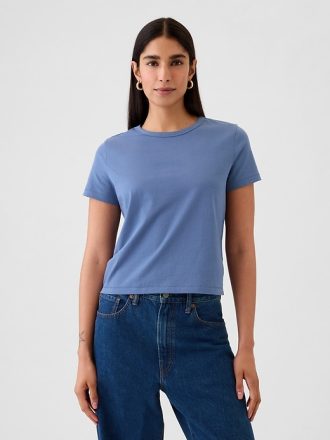 Vintage Shrunken T-shirt i ekologisk bomull