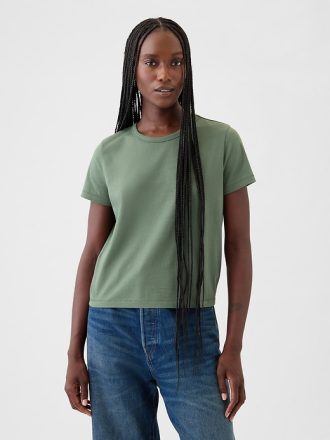 Vintage Shrunken T-shirt i ekologisk bomull