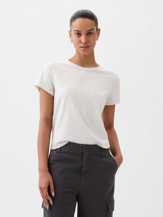 Vintage Shrunken T-shirt i ekologisk bomull