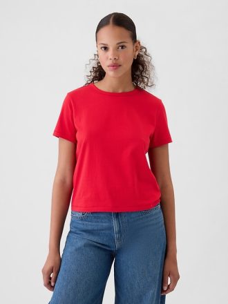 Vintage Shrunken T-shirt i ekologisk bomull