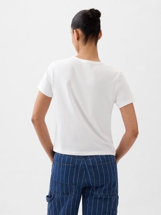 Vintage Shrunken T-shirt i ekologisk bomull