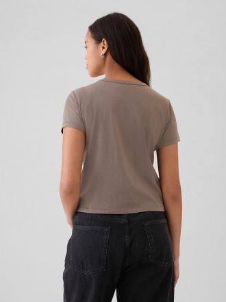 Vintage Shrunken T-shirt i ekologisk bomull