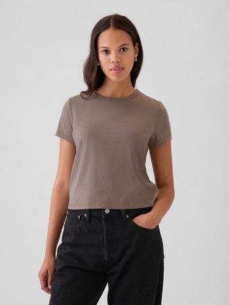 Vintage Shrunken T-shirt i ekologisk bomull