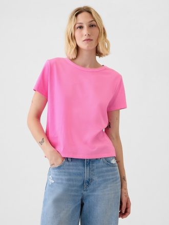 Vintage Shrunken T-shirt i ekologisk bomull