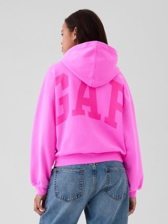 Vintage Soft Arch Logo Beskuren Hoodie