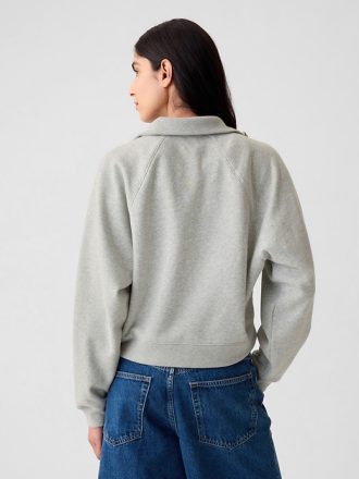 Vintage Soft Cropped Half Zip Pullover