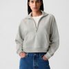 Vintage Soft Cropped Half Zip Pullover