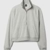 Vintage Soft Cropped Half Zip Pullover