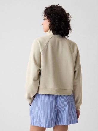 Vintage Soft Cropped Half Zip Pullover