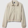 Vintage Soft Cropped Half Zip Pullover