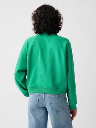 Vintage Soft Cropped Half Zip Pullover