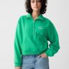 Vintage Soft Cropped Half Zip Pullover