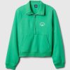 Vintage Soft Cropped Half Zip Pullover