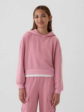 Vintage Soft Cropped Hoodie för barn
