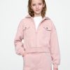 Vintage Soft Cropped Zip Hoodie för barn