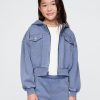 Vintage Soft Cropped Zip Hoodie för barn