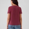 Vintage V-ringad T-shirt i ekologisk bomull
