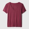 Vintage V-ringad T-shirt i ekologisk bomull