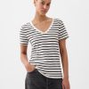 Vintage V-ringad T-shirt i ekologisk bomull