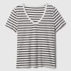 Vintage V-ringad T-shirt i ekologisk bomull