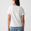 Vintage V-ringad T-shirt i ekologisk bomull