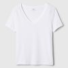 Vintage V-ringad T-shirt i ekologisk bomull