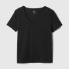 Vintage V-ringad T-shirt i ekologisk bomull