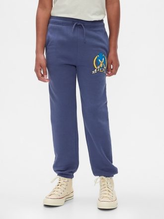 Vintage mjuk grafisk joggingbyxa för barn