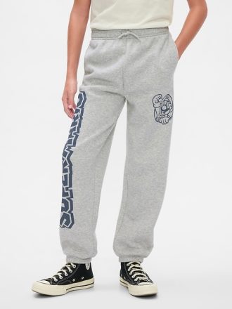 Vintage mjuk grafisk joggingbyxa för barn