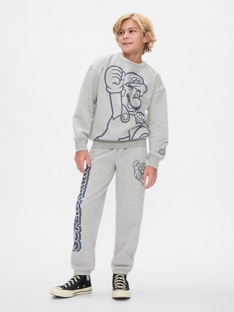 Vintage mjuk grafisk joggingbyxa för barn