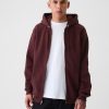 Vintage mjuk hoodie med dragkedja