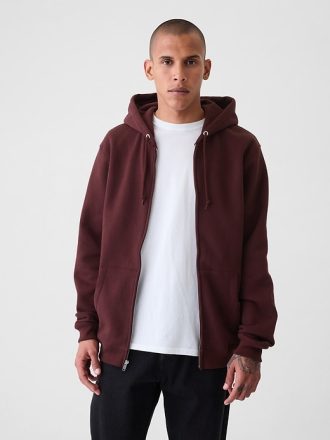 Vintage mjuk hoodie med dragkedja