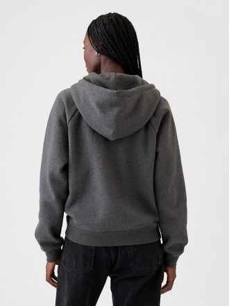 Vintage mjuk hoodie med dragkedja