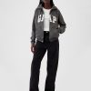 Vintage mjuk hoodie med dragkedja
