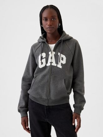 Vintage mjuk hoodie med dragkedja