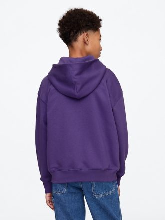 Vintage mjuk hoodie med dragkedja för barn