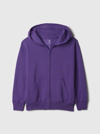 Vintage mjuk hoodie med dragkedja för barn