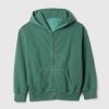 Vintage mjuk hoodie med dragkedja för barn